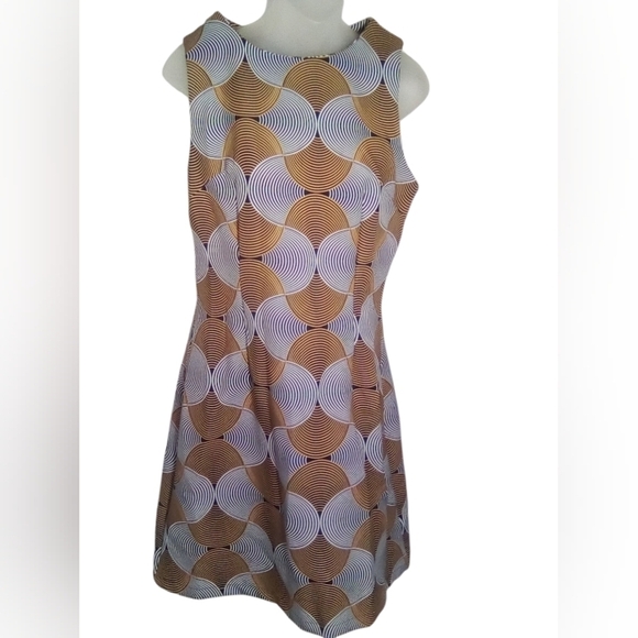 Stylewe Abstract 2 Piece Bold Print Knee LengthTunic & Dress Set Size Medium - Picture 3 of 10